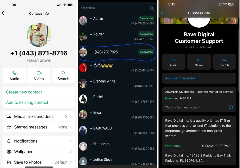 WhatsApp: Imposter’s Accounts
